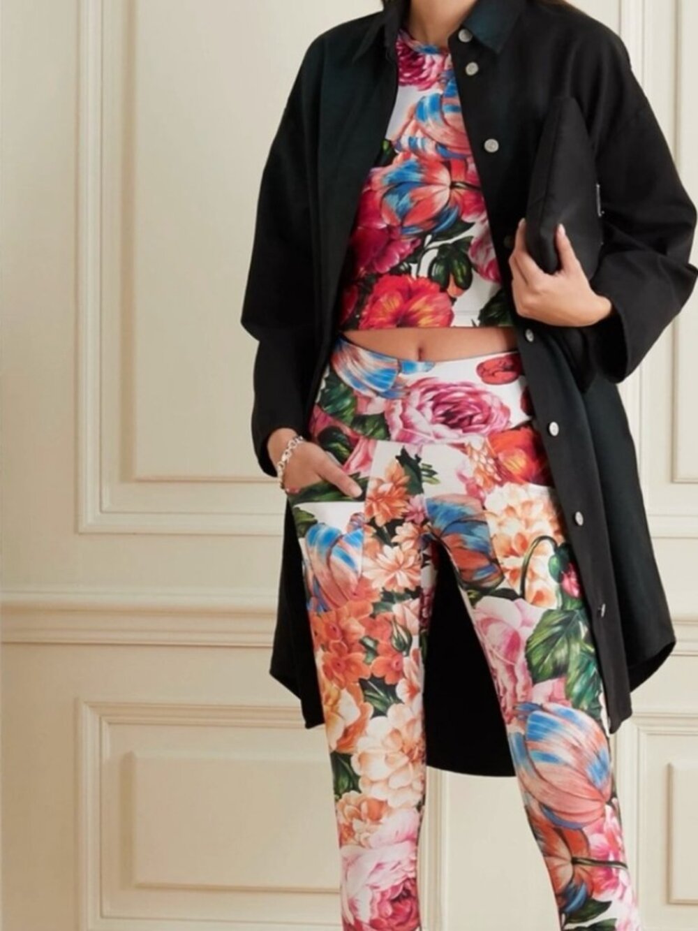 Twin Fantasy NEW Tank Top (XS)  and Leggings (S) Beautiful White Floral Print